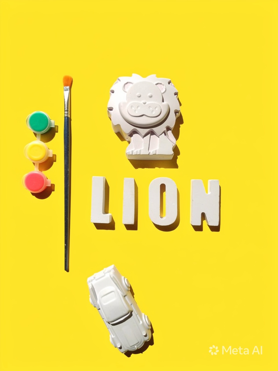 Paintable toys | lion paintable toy