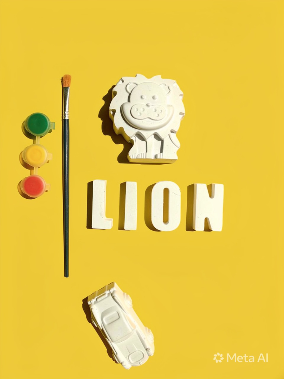 Paintable toys | lion paintable toy